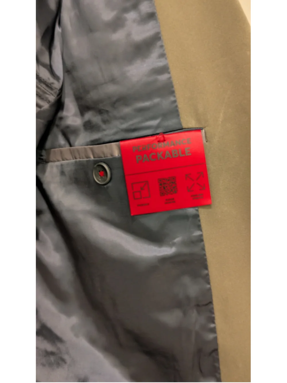 Men's HUGO Olive Green & Black Performance Packable Extra Slim Fit Blazer 36R